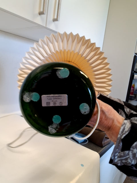 Grøn Holmegård lampe